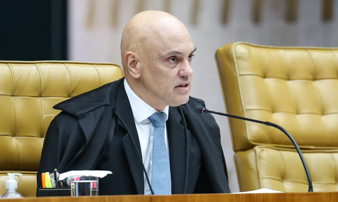 Ministro Alexandre de Moraes em sessão plenária do Supremo Tribunal Federal. Foto: Victor Piemonte/STF